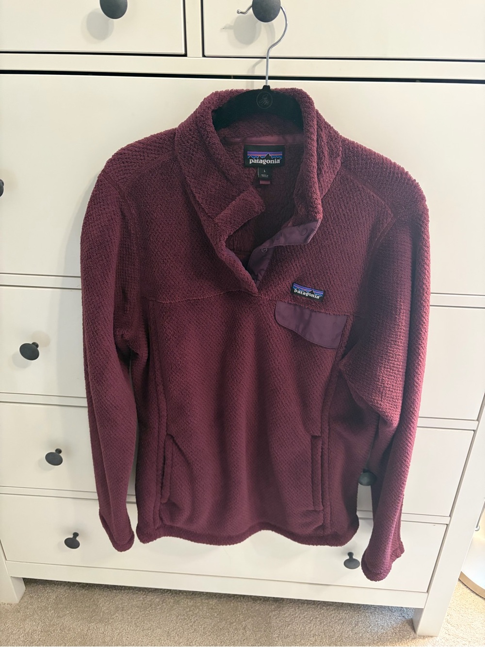 Patagonia Women's Half Snap Fleece Pullover - Burgundy